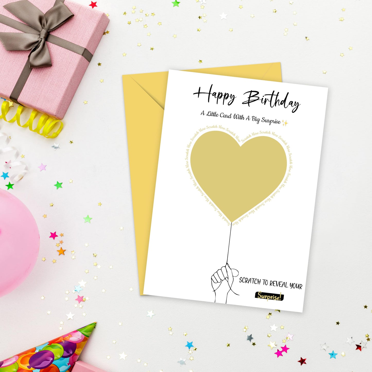 Happy Birthday Scratch Card Reveal | Personalised Scratchable Card with Scratch-off Sticker to Unveil a Surprise Gift | Birthday Scratch Card Gift Reveal | Funny Greeting Card - Made in the UK