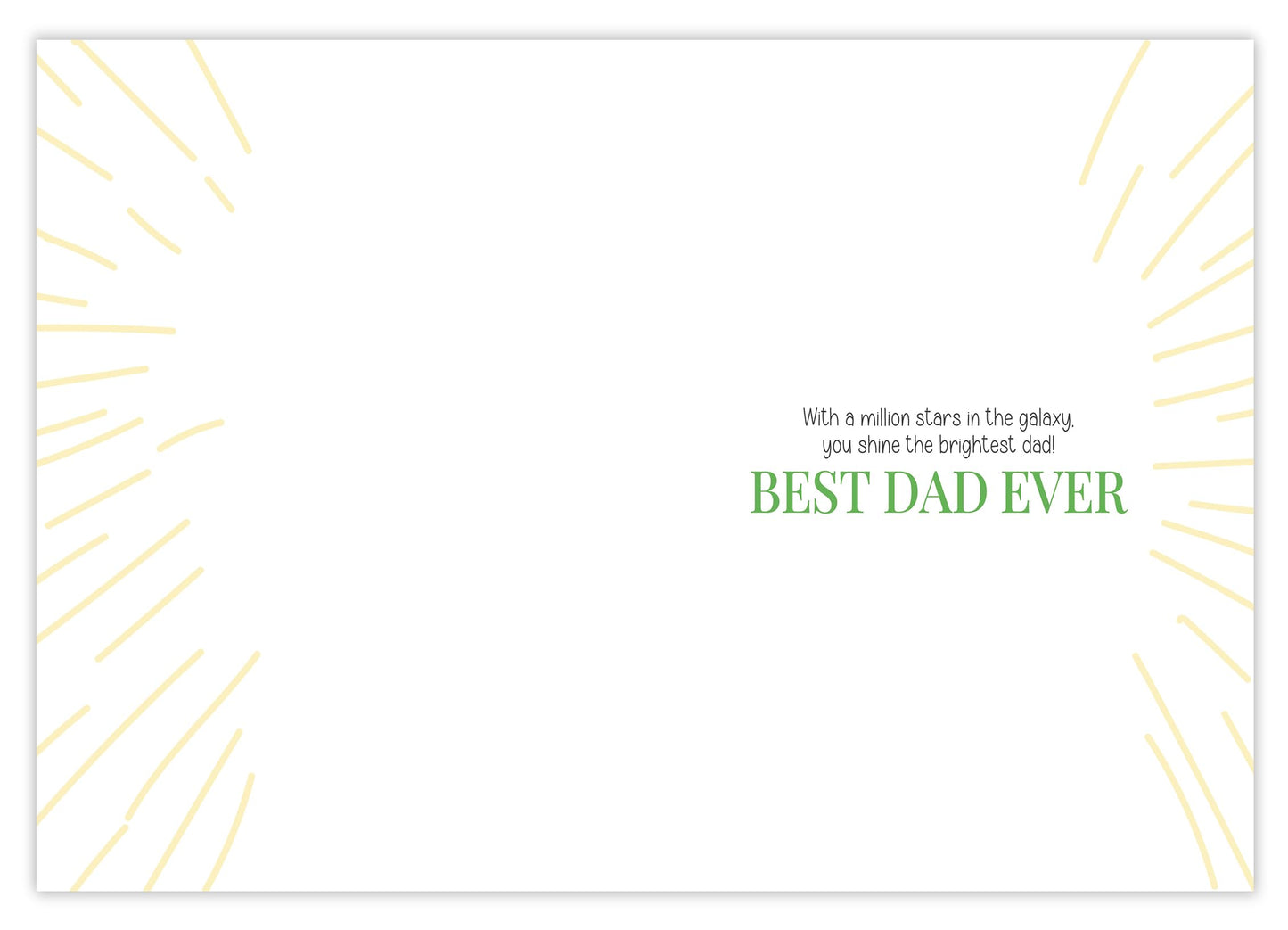 Father's Day Card with Envelope - Happy Fathers Day Card From Son, Daughter with a Heartfelt Message: 'You're Out of this World' - Made in UK