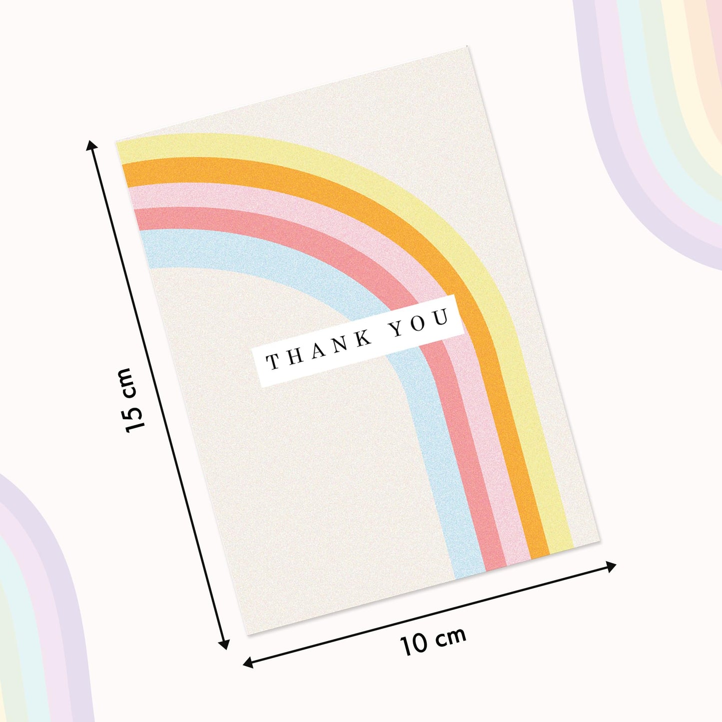 Giftinghouse 12/24/48 Thank You Cards Multipack with Envelopes - Rainbow Greeting cards for Teachers, kids, notes, and Christmas gifts - Fully recyclable and Eco-friendly cards.