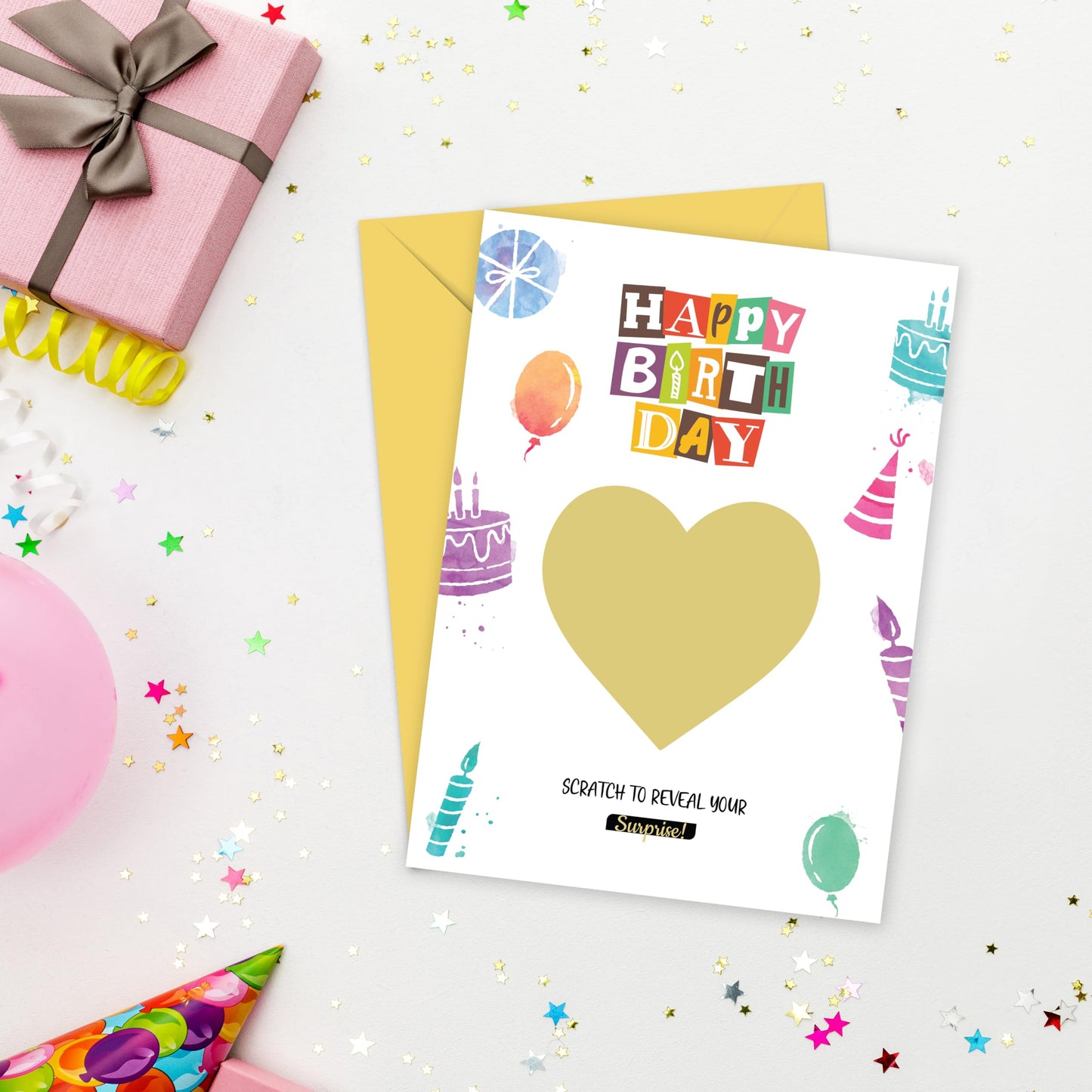 Happy Birthday Scratch Card Reveal | Personalised Scratchable Card with Scratch-off Sticker to Unveil a Surprise Gift | Birthday Scratch Card Gift Reveal | Funny Greeting Card - Made in the UK