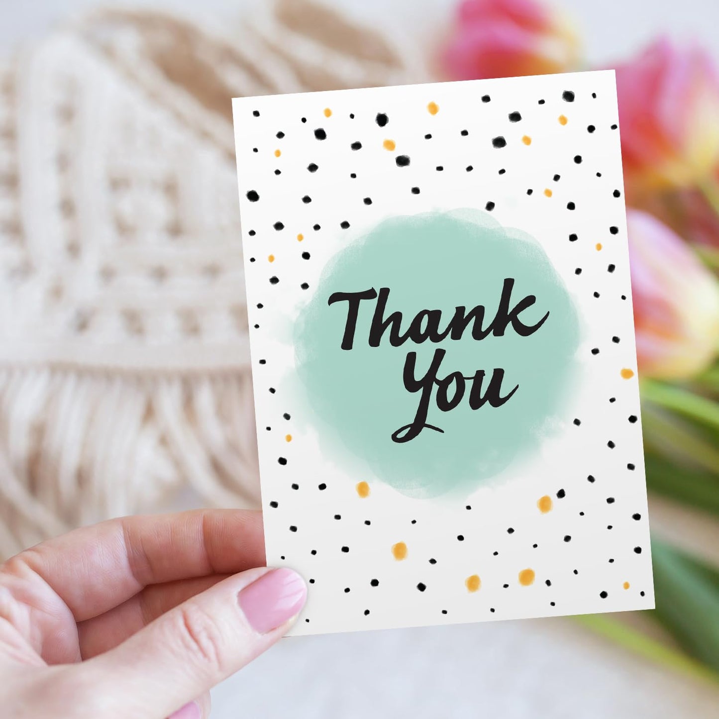 10 Thank You Cards Multipack with Envelopes - Greeting Cards for Teachers, kids - Fully recyclable and Eco-friendly cards - 300 GSM - Made in UK.