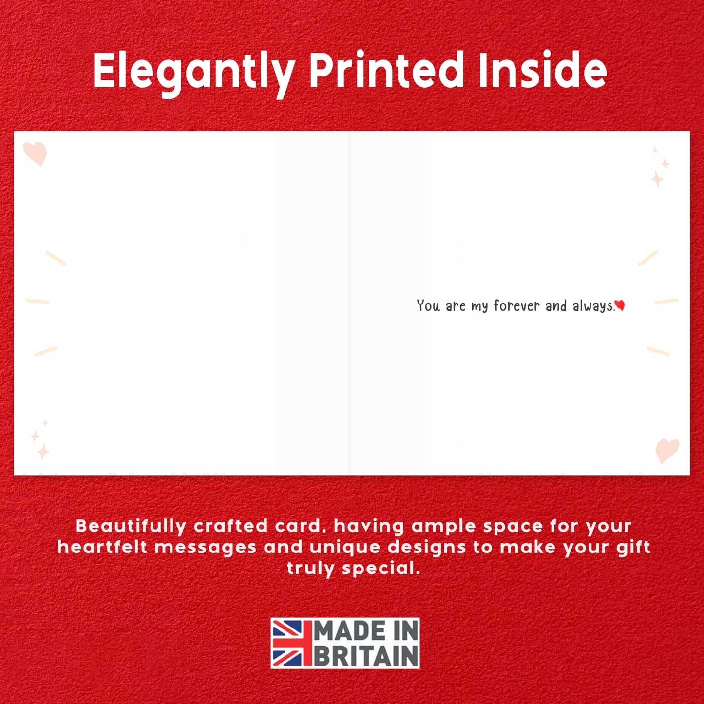 Funny Anniversary Card for Him/Her – You're So Hot and I Like This a Lot – Eco-Friendly 150x150mm – Valentines Card Wife, Husband or Fiancé – Premium 350 GSM – Made in the UK