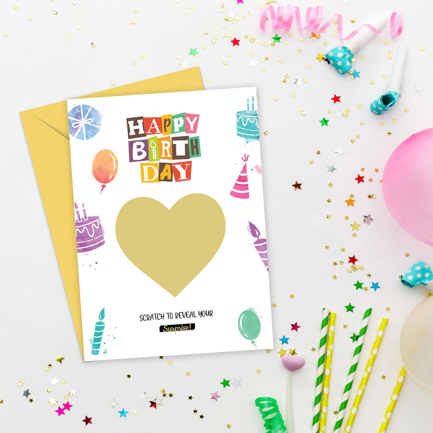 Happy Birthday Scratch Card Reveal | Personalised Scratchable Card with Scratch-off Sticker to Unveil a Surprise Gift | Birthday Scratch Card Gift Reveal | Funny Greeting Card - Made in the UK