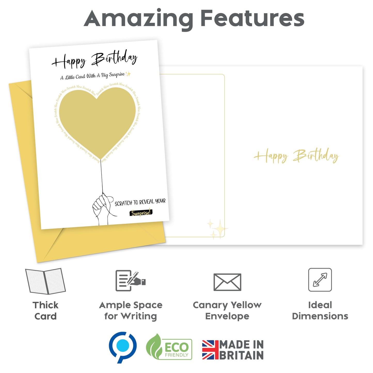 Happy Birthday Scratch Card Reveal | Personalised Scratchable Card with Scratch-off Sticker to Unveil a Surprise Gift | Birthday Scratch Card Gift Reveal | Funny Greeting Card - Made in the UK