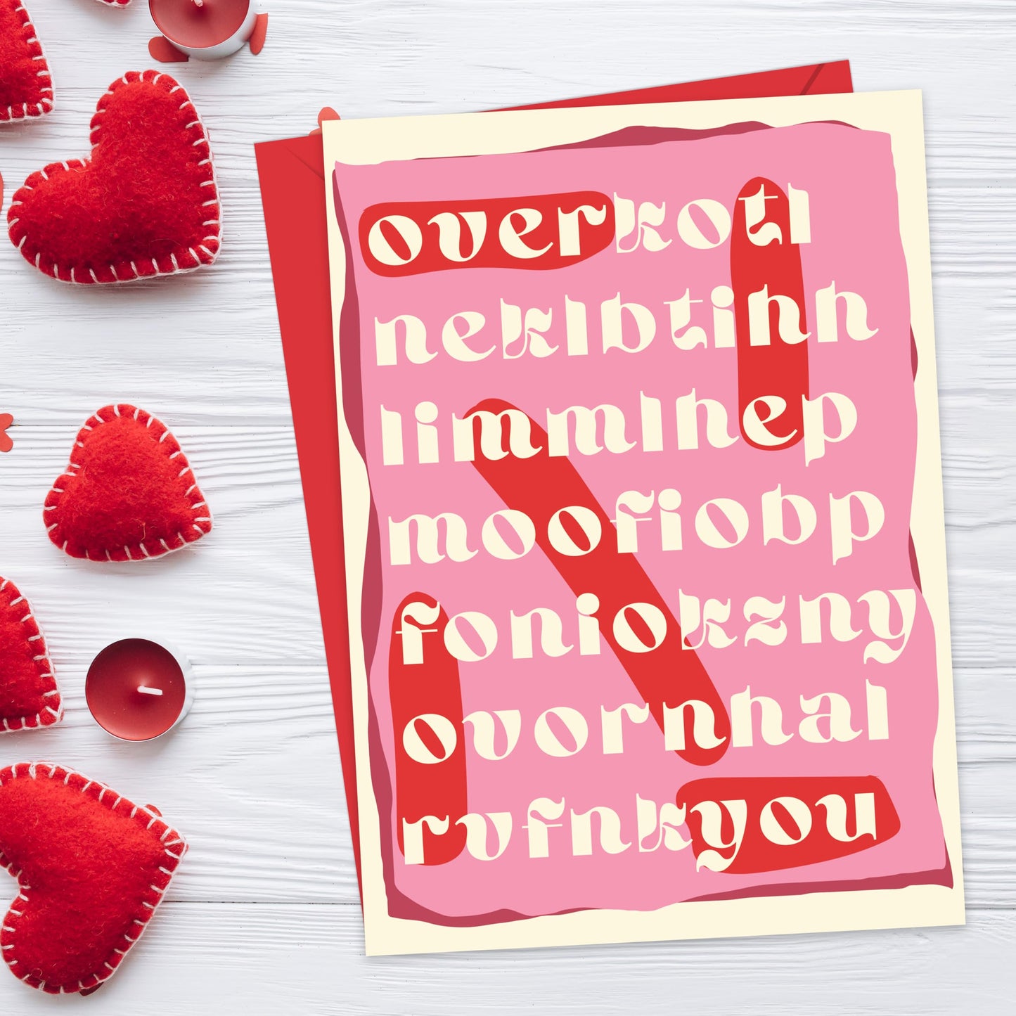 Anniversary Card for Him/Her – "Over the Moon for You" – Eco-Friendly 18x13 cm – Valentines Card for him, Valentines Card Wife, her, Husband, or Fiancé – Premium 350 GSM – Made in the UK