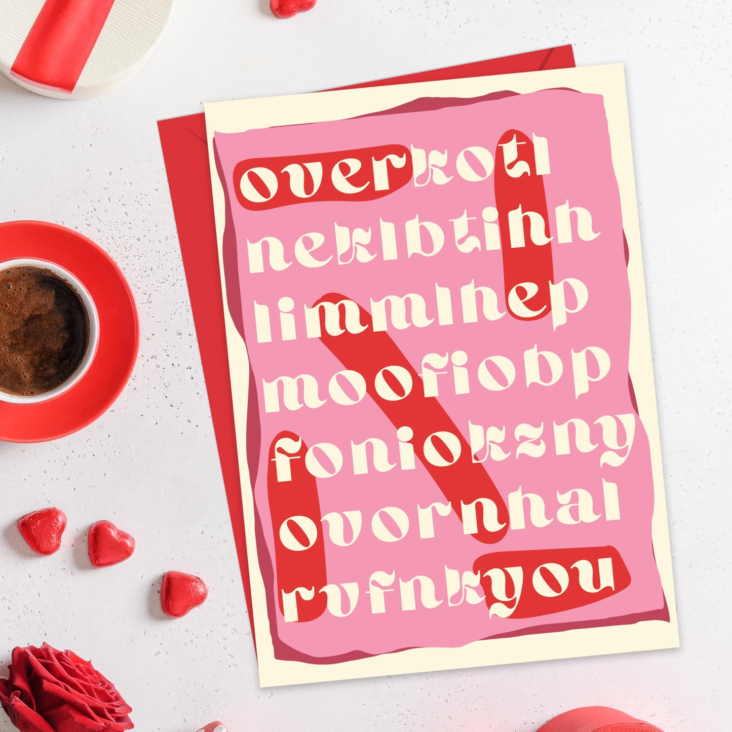 Anniversary Card for Him/Her – "Over the Moon for You" – Eco-Friendly 18x13 cm – Valentines Card for him, Valentines Card Wife, her, Husband, or Fiancé – Premium 350 GSM – Made in the UK