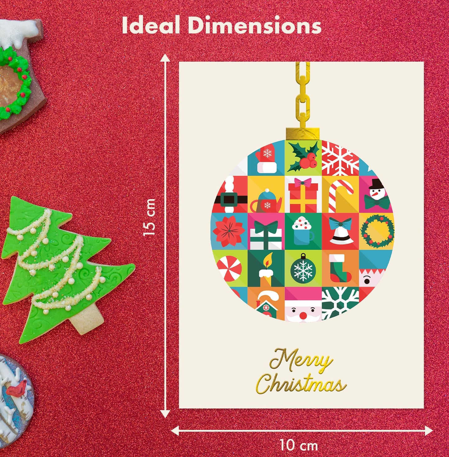 Christmas Cards Pack of 36 β Gold Foil Luxury Christmas Cards 2024 β Featuring 6 Stunning Designs (10 x 15cm) β Xmas Cards Multipack for Family & Friends - Made in the UK