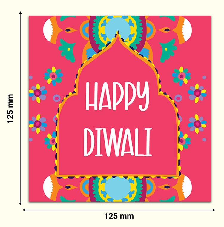 Giftinghouse Premium Diwali Cards 8/16 Multipack with Envelopes - Happy Diwali Cards ā Eco-friendly Greeting Cards with Red Envelopes for decorations, family, friends