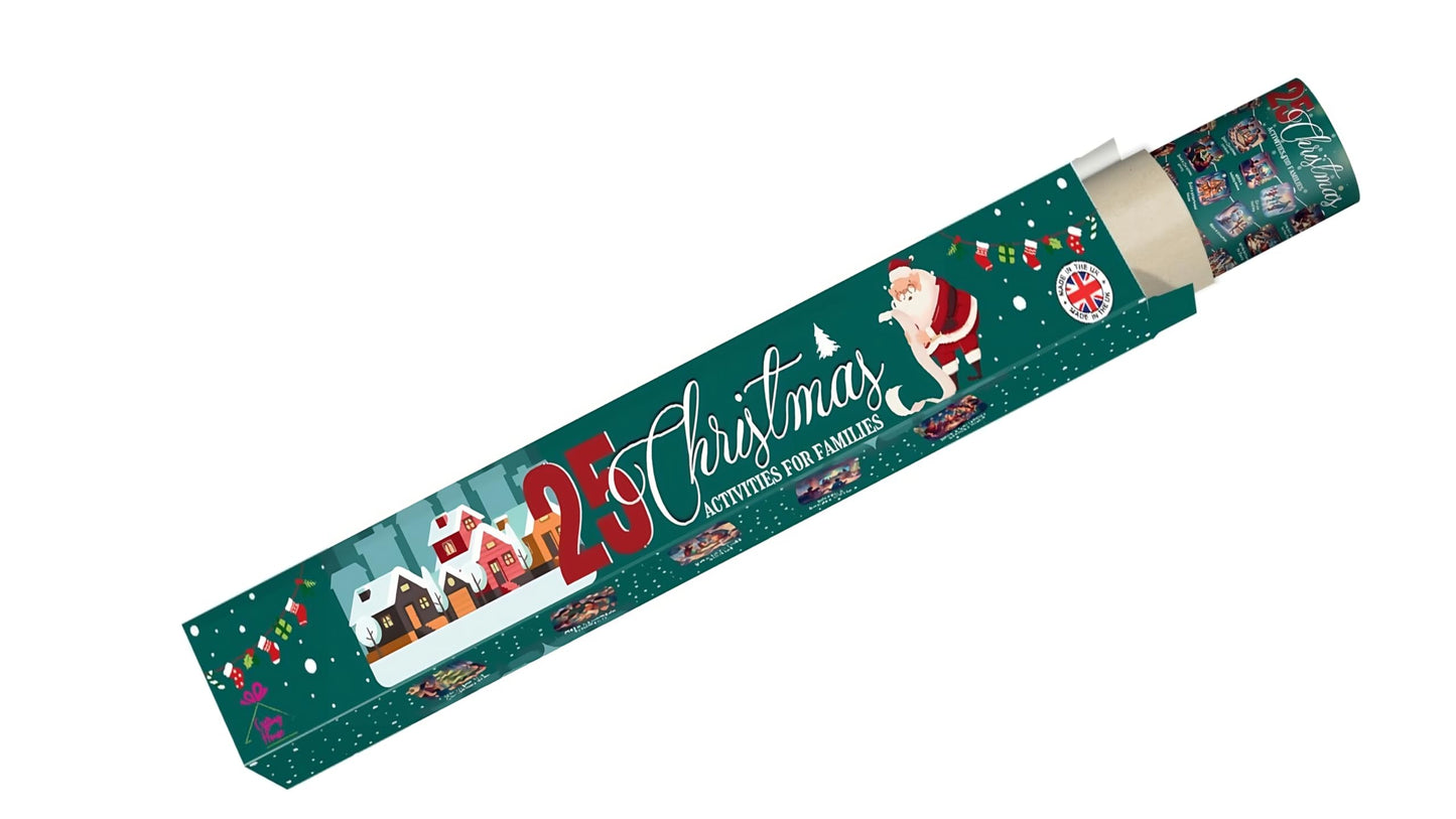 25 Christmas Activities for Families - A2 Size Christmas Scratch Off Poster - Perfect Christmas Eve Activities to Do Together with Family - Best Family Christmas Gifts for All Ages - Made in the UK