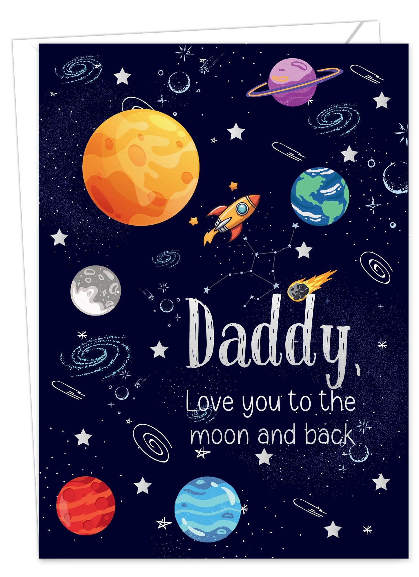 Giftinghouse Father's Day Card with Envelope, Happy Fathers Day Card From Son, Daughter - Dad Birthday Card, Blank Inside Happy Fathers Day Card Daddy from Kids - Made in UK