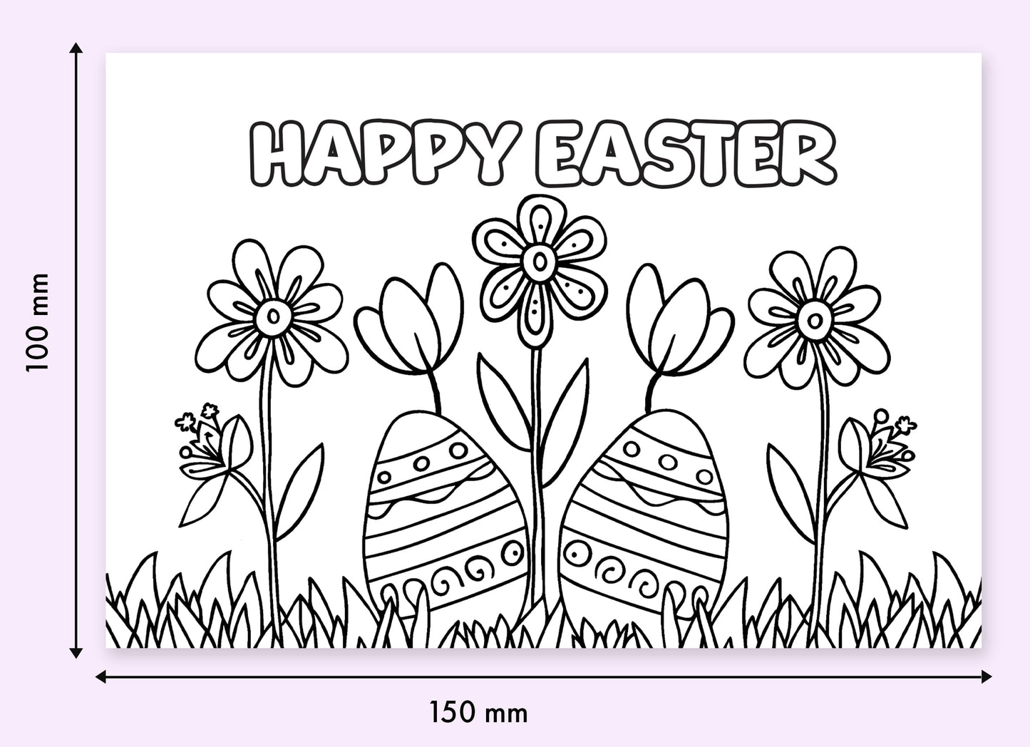 Giftinghouse Colouring Easter Cards 12/24 with Colouring Pencils and Envelopes for Kids, Easter Cards Multipack - Featuring 6 Mixed Easter Designs, Eco-friendly Greeting Cards Gift for kids (24 PACKS)