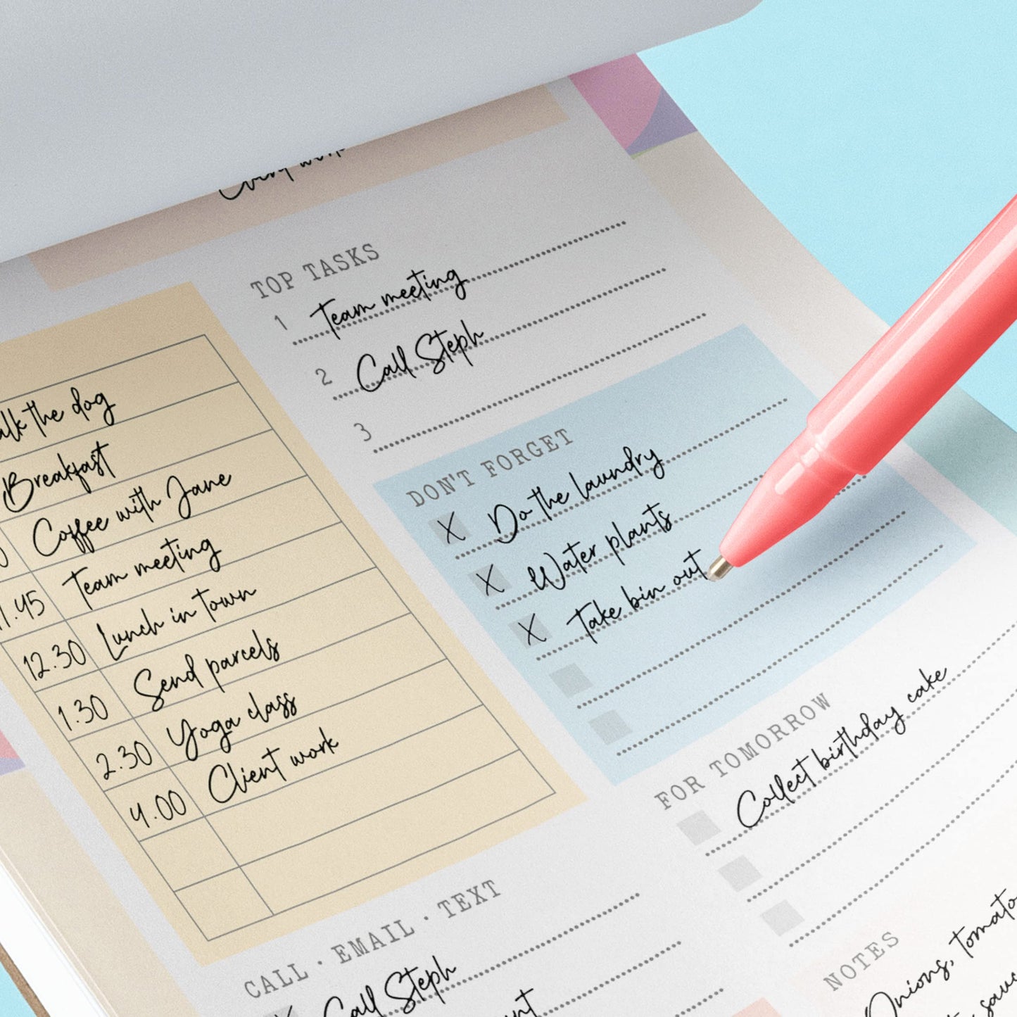 To Do List Pad by Giftinghouse - Daily Planner Notepad With 52 Luxury Tear Off Sheets - Desk Organiser, Productivity and Meal Planner for Work & Office