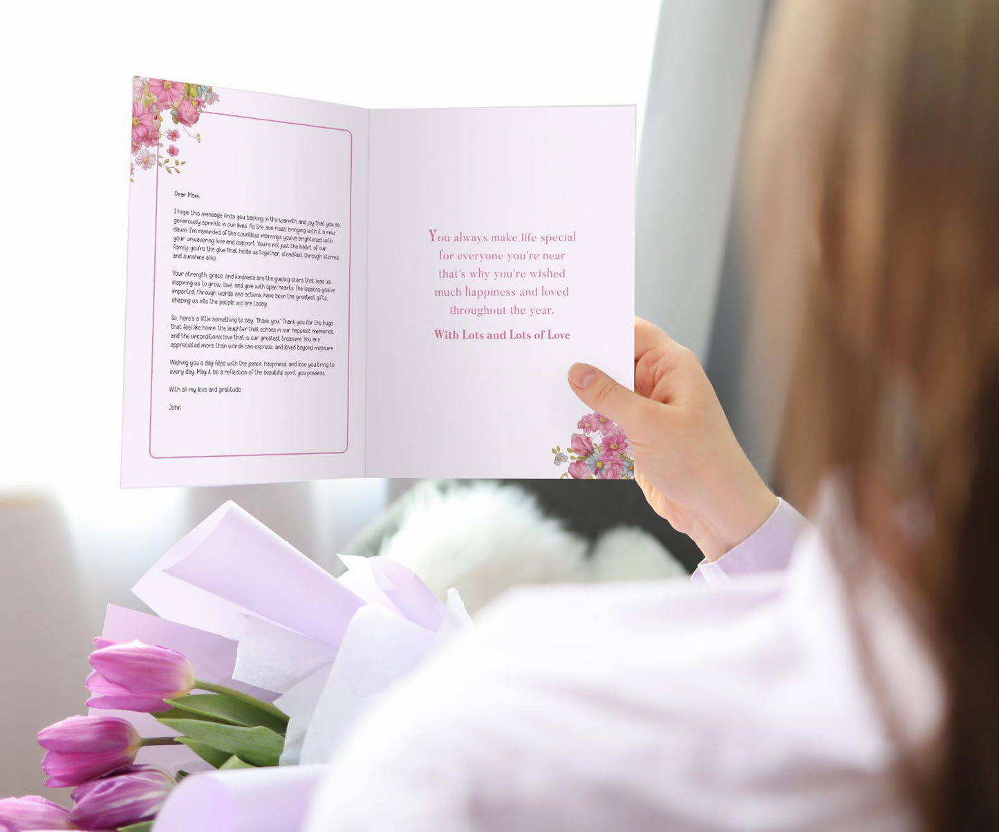 Giftinghouse A5 Foiled Mum Birthday Card with Envelope - Mothers Day Card - Luxury Mothers Day Cards for Mum from Daughter and Son - Made in UK