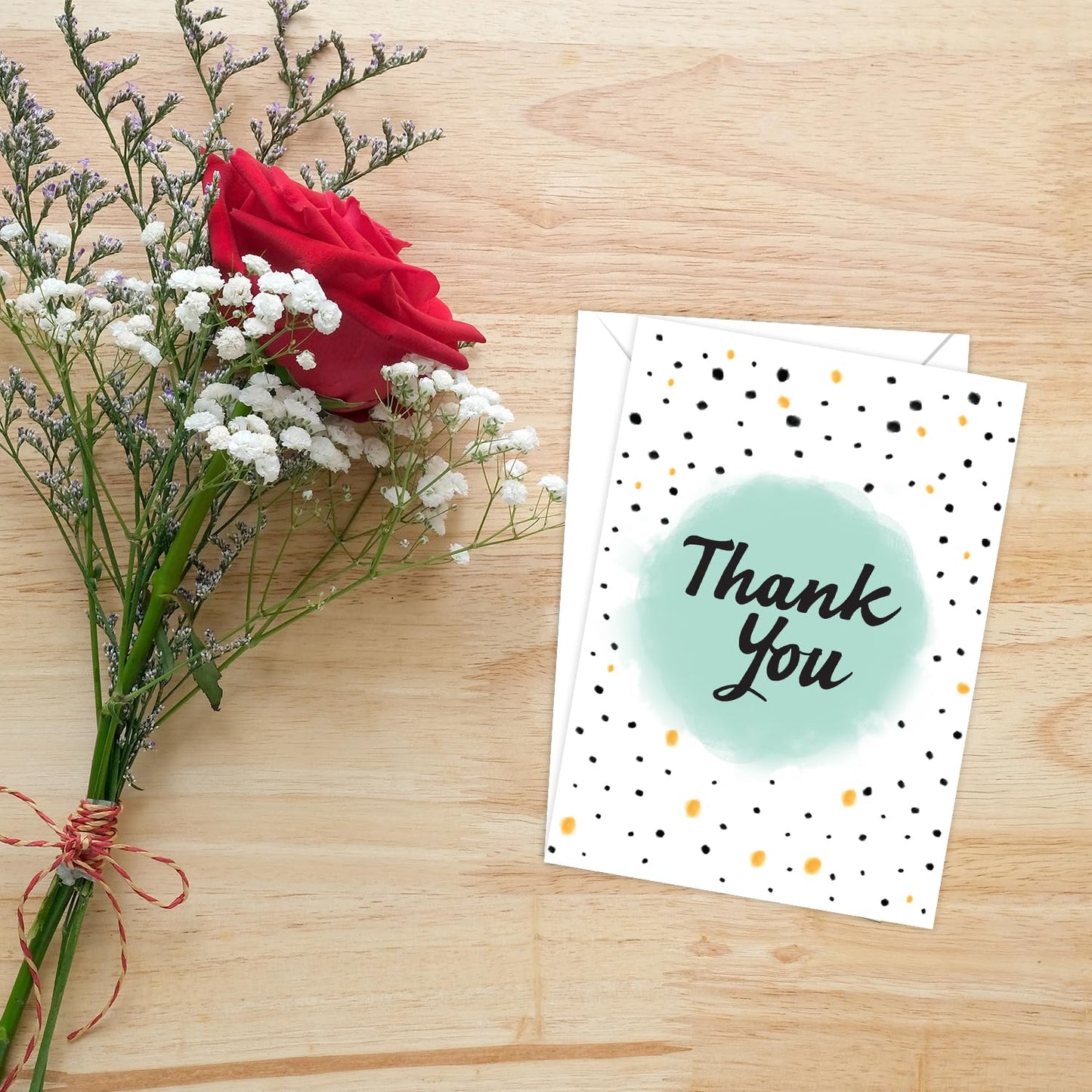 10 Thank You Cards Multipack with Envelopes - Greeting Cards for Teachers, kids - Fully recyclable and Eco-friendly cards - 300 GSM - Made in UK.