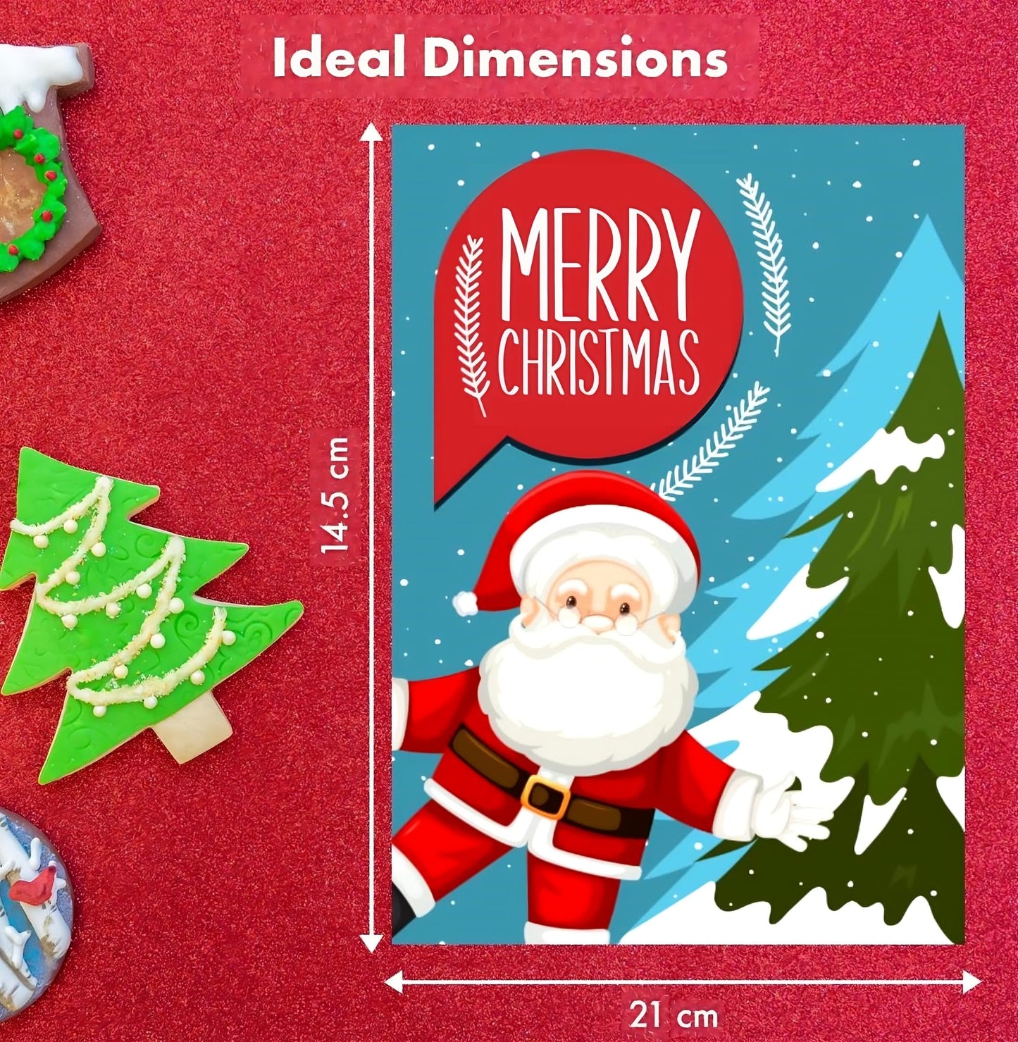 12 Xmas Cards Packs - Christmas Cards Multipack 2024 - Kids Christmas Cards with Red envelopes - Santa Christmas cards - MADE IN UK.