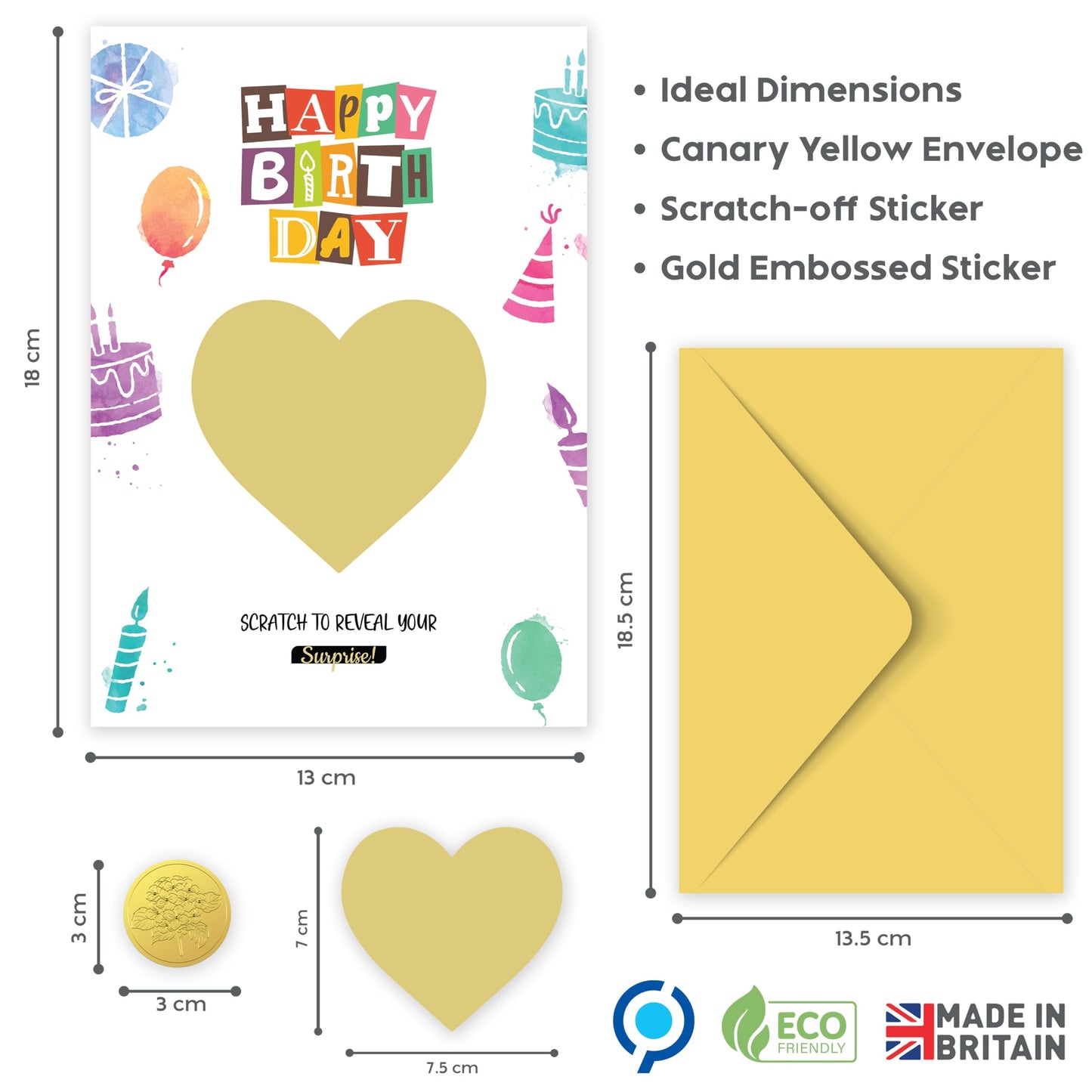 Happy Birthday Scratch Card Reveal | Personalised Scratchable Card with Scratch-off Sticker to Unveil a Surprise Gift | Birthday Scratch Card Gift Reveal | Funny Greeting Card - Made in the UK