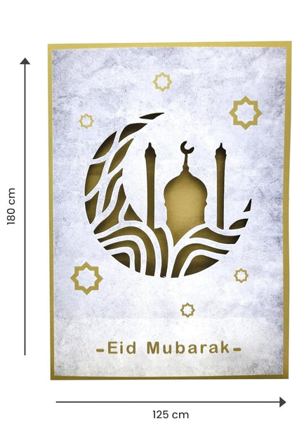 Giftinghouse Eid Cards Multipack of 6/12 with envelopes - greetings cards - Eco Friendly happy Eid card for kids and Family (Golden design, 6 cards)