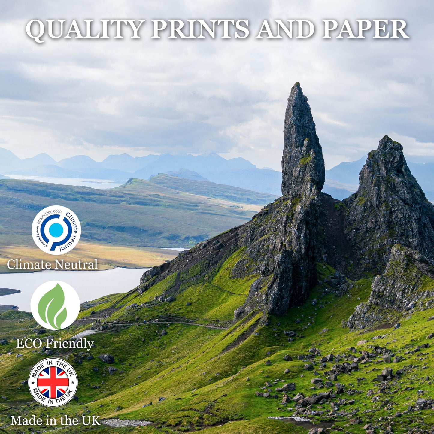 2025 Calendar - UK Landscapes Wall Calendar 2025 UK, A4 Month-to-View (Jan 2025 - Dec 2025) - Eco-Friendly, A3 When Open, Made in the UK