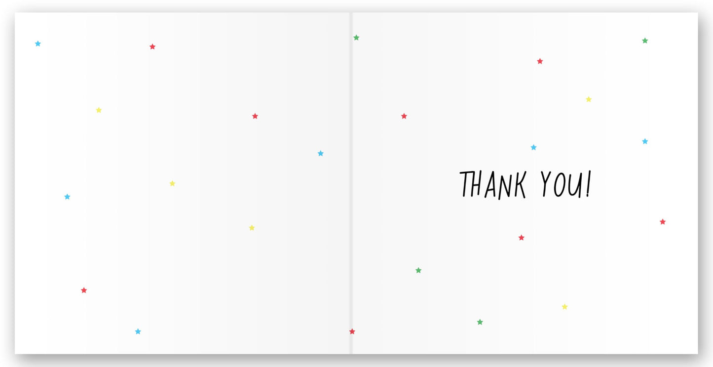 Thank You Card with Envelope | Premium Huge Thank You Greeting Card for Teachers, Weddings, Men, Women, Kids | Blank Inside, Eco-friendly | Made in the UK
