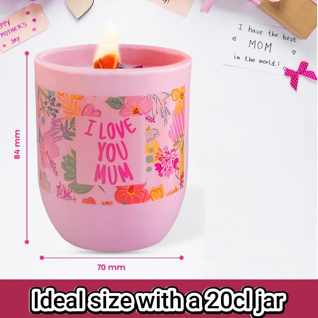 Mothers Day Gifts for Mum from Son or Daughter – Rose Soy Scented Candle with Loving Message I Love You Mum – Thoughtful Birthday, Christmas, Mother’s Day Gift – Unique Present for Mum Birthday Gift