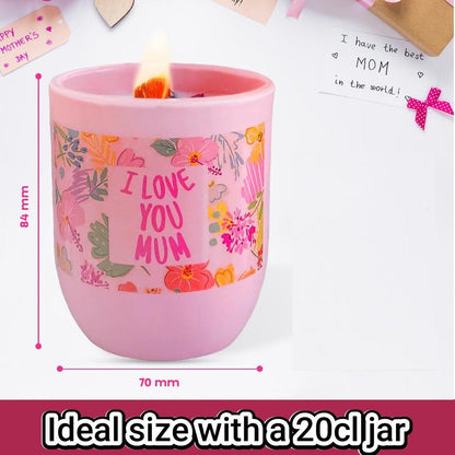 Mothers Day Gifts for Mum from Son or Daughter – Rose Soy Scented Candle with Loving Message I Love You Mum – Thoughtful Birthday, Christmas, Mother’s Day Gift – Unique Present for Mum Birthday Gift