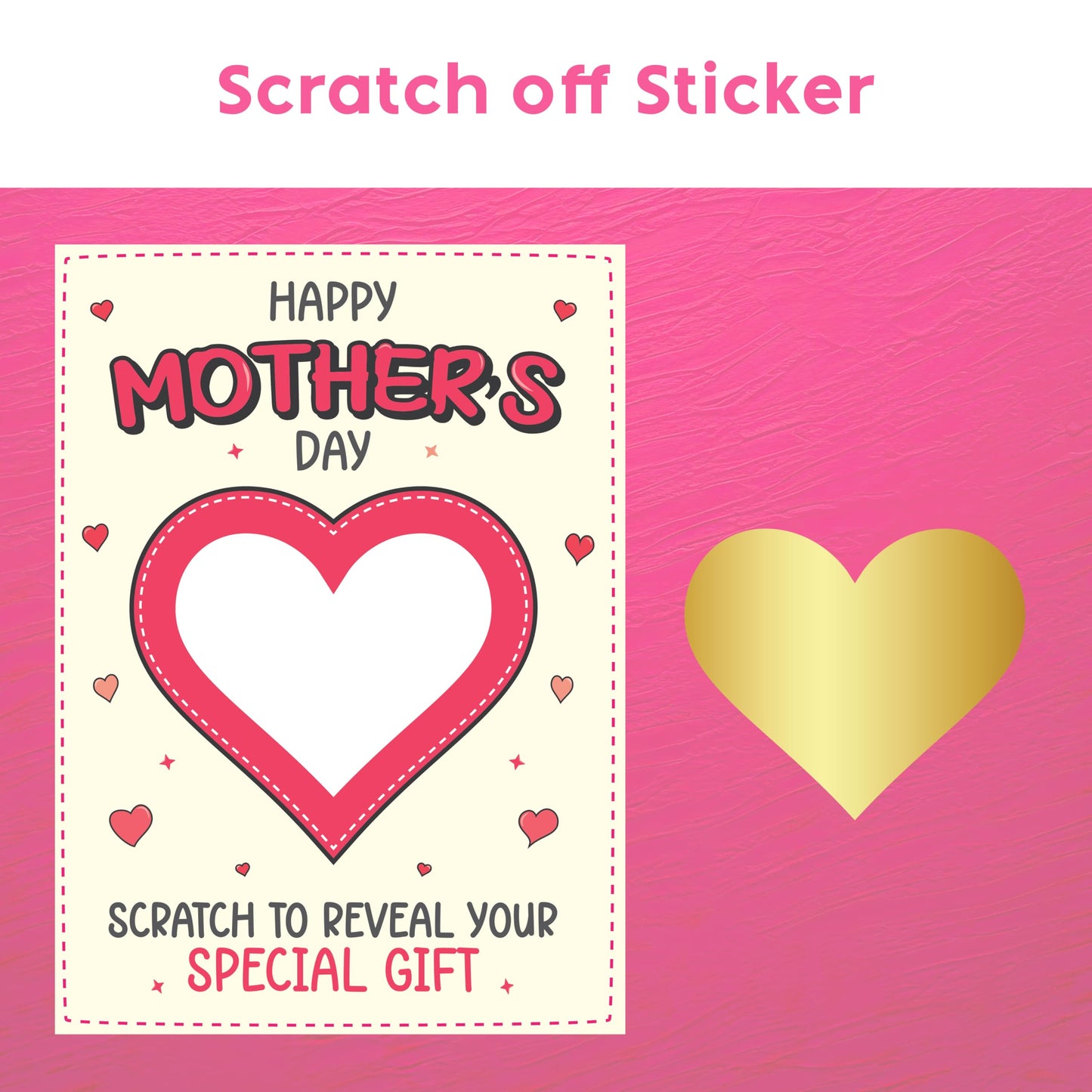 Funny Mothers Day Card for Mum | Personalised Scratch Card to Reveal Your Surprise Gift | Happy Mothers Day Card Funny from Daughter or Son | 18x13 cm | Embossed Seal & Envelope | Made in the UK