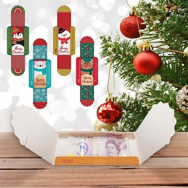 Giftinghouse Christmas Money Wallets for Cash Gifts - 4/12/24 Christmas Greeting Cards Pack with envelopes - Cash Gifts for Xmas eco-Friendly for Family, Friends, Kids and Decorations.
