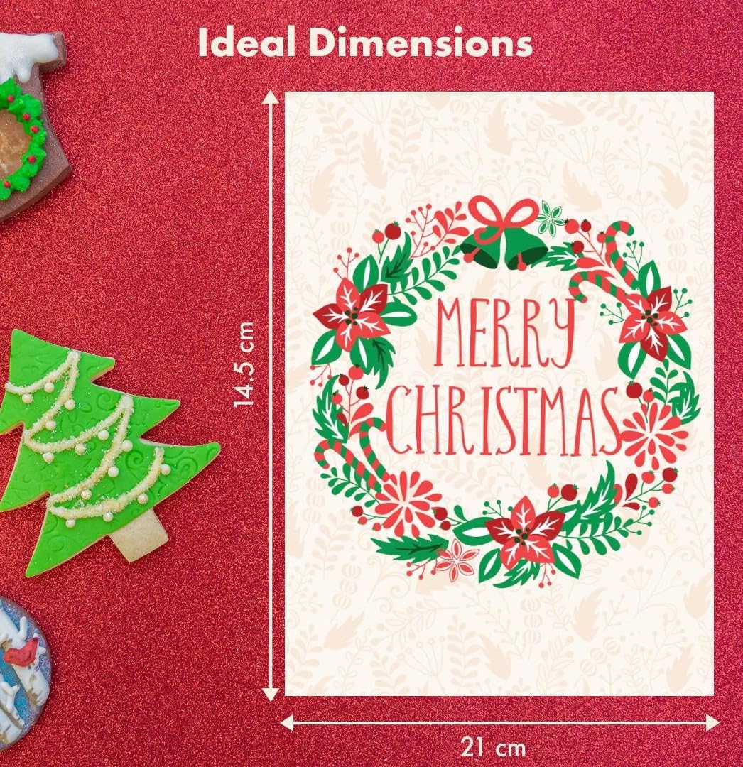 Giftinghouse Charity Christmas Cards Pack of 12 Multipack Xmas Cards Vintage 2024 for Family, Friends, Granddaughter and Childrens with Red envelopes | Seasonal Greetings for sale.