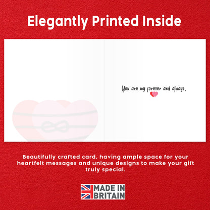 Funny Anniversary Card for Him/Her – "You Are Stuck with Me" – Eco-Friendly 150x150mm – Valentines Card for him, Valentines Card Wife, her, Husband, or Fiancé – Premium 350 GSM – Made in the UK