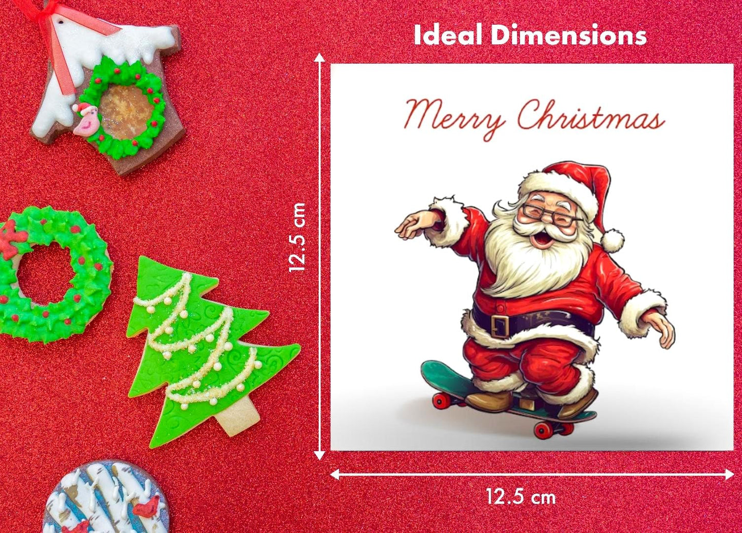 Giftinghouse Christmas Cards 2023 Pack of 12/24/48 | Multipack Xmas Funny Santa Cards for Family, Friends, Granddaughter and Childrens | Eco-friendly seasonal Greeting cards for sale.