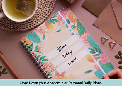 Giftinghouse Daily Planner Notebook Undated - To do list Notebook A5 - Weekly planner with Habit & Routine Tracker - Productivity Planner, Spiral Appointment Planner for Men and Women, Elastic Closure.