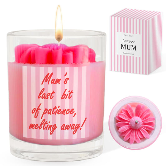 Mothers Day Candles Gifts for Mum from Daughter or Son – Lavender Lush Soy Scented Candle with Humorous Message – Thoughtful Birthday, Christmas, or Mother’s Day Gift – Present for Mum Birthday Gifts