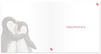 Giftinghouse Anniversary card for wife/husband with keyring - Husband Anniversary Card - Happy Anniversary Card - You Are My Penguin - Gift for him, her - MADE IN UK.