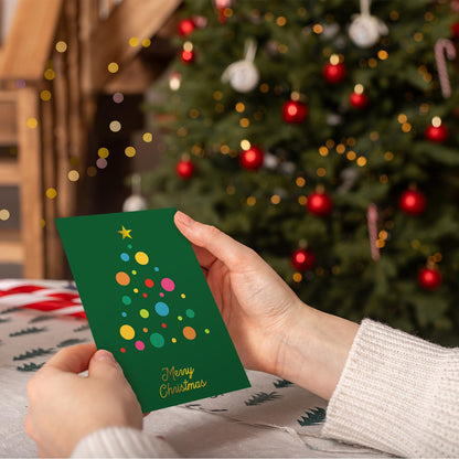 Christmas Cards Pack of 36 – Gold Foil Luxury Christmas Cards 2024 – Featuring 6 Stunning Designs (10 x 15cm) – Xmas Cards Multipack for Family & Friends - Made in the UK