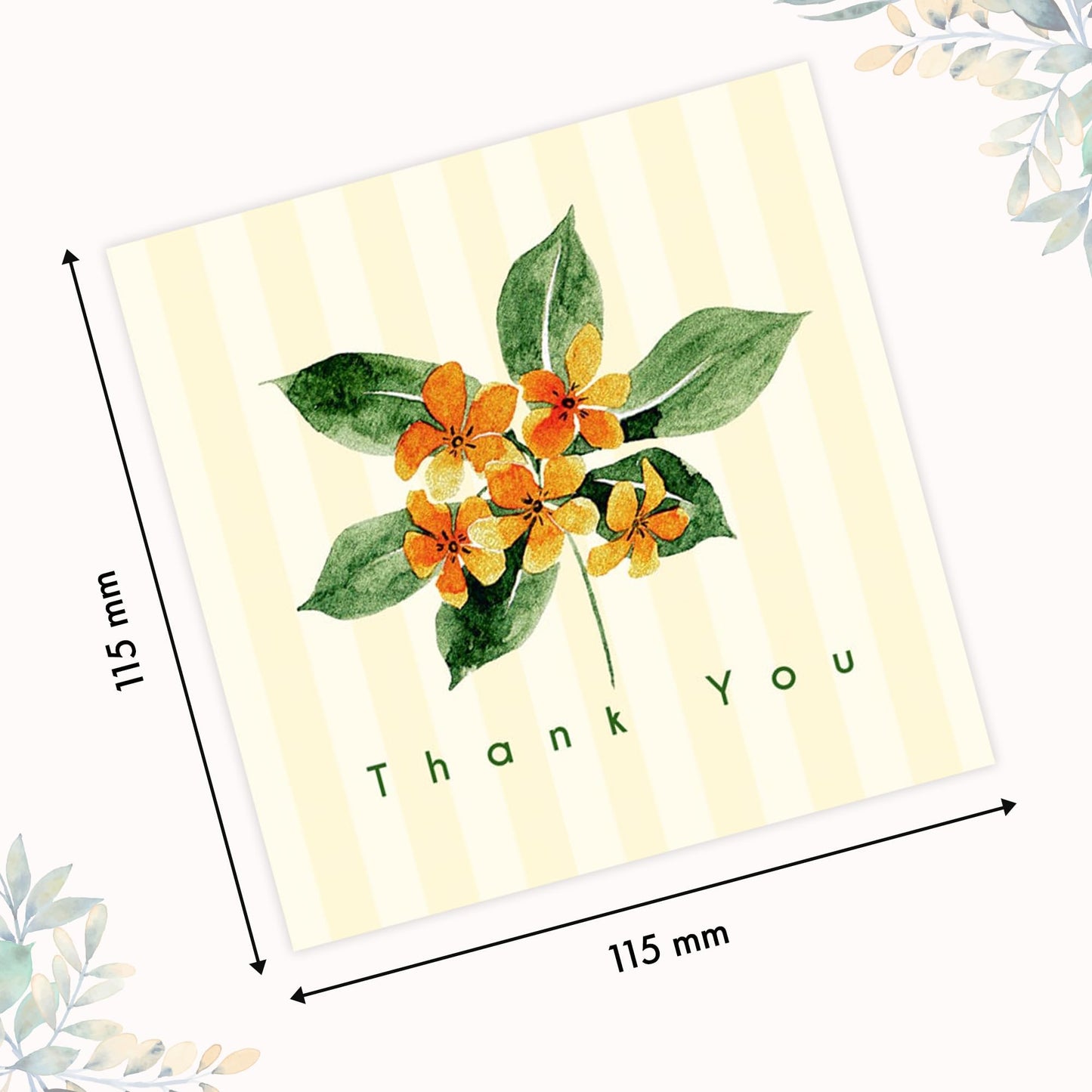 Giftinghouse 24/48 Thank You Cards Multipack with Envelopes - 6 Flower Designs Envelopes - Greeting cards for teachers, small business, wedding, kids Fully recyclable and Eco-friendly.