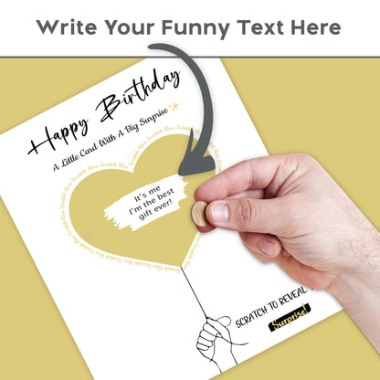 Happy Birthday Scratch Card Reveal | Personalised Scratchable Card with Scratch-off Sticker to Unveil a Surprise Gift | Birthday Scratch Card Gift Reveal | Funny Greeting Card - Made in the UK