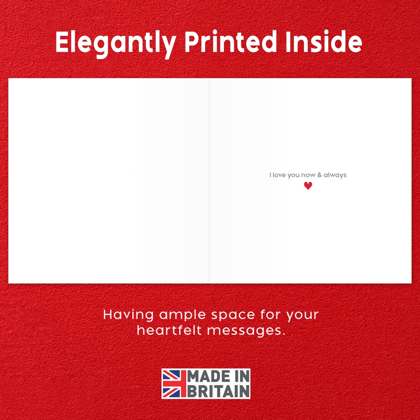 Anniversary Card for Wife – To My Wonderful Wife – Eco-Friendly 15x15cm Ideal Size – Valentines Card for Her – Premium 350 GSM – Made in the UK
