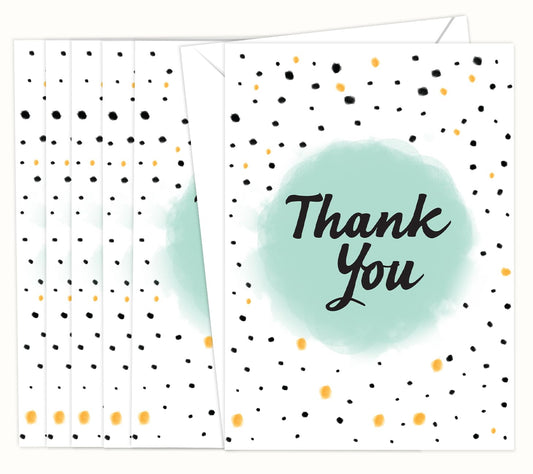 10 Thank You Cards Multipack with Envelopes - Greeting Cards for Teachers, kids - Fully recyclable and Eco-friendly cards - 300 GSM - Made in UK.
