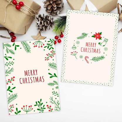 Charity Christmas Cards 2024 - Xmas Cards Pack of 24/48 Vintage Christmas Cards - Christmas Cards Multipack for family members and friends - MADE IN UK (24 CARDS)