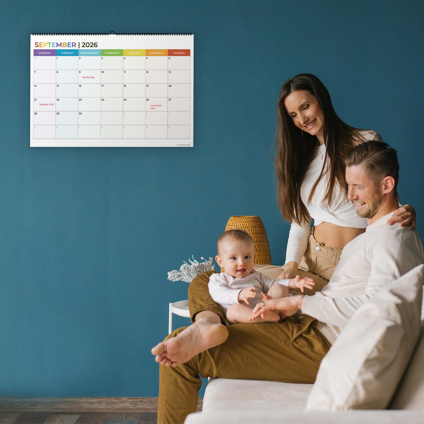 18 Month Calendar 2025-2026 – A4 Wall Calendar UK (29.7 x 21 cm) – From July 2025 to December 2026 – Month-to-View Planner with Blank Notes Pages for Each Month – Ideal for Family, Office, Students