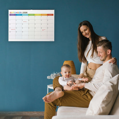 18 Month Calendar 2025-2026 – A4 Wall Calendar UK (29.7 x 21 cm) – From July 2025 to December 2026 – Month-to-View Planner with Blank Notes Pages for Each Month – Ideal for Family, Office, Students