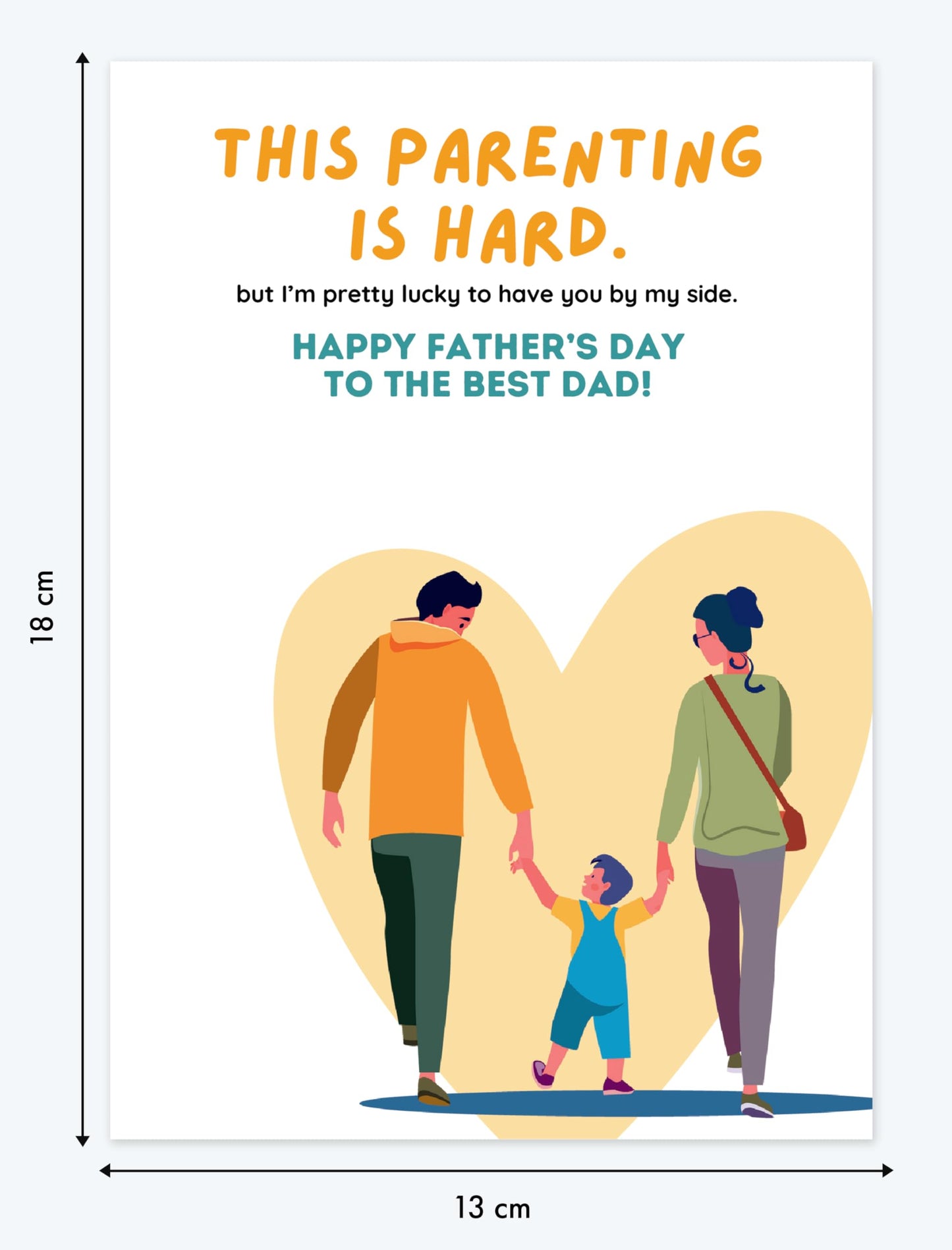 Giftinghouse Husband Fathers Day Card with Envelope, Happy Fathers Day Card From Wife - Fathers Day Card for Husband with the Message 'To The Best Dad!' - Premium Father's Card.