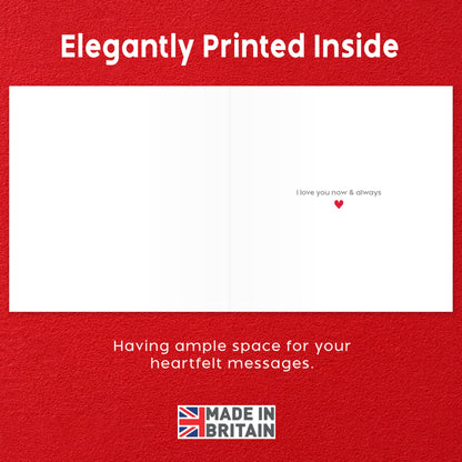 Anniversary Card for Husband – To My Wonderful Husband – Valentines card for him - 15x15cm Ideal Size – Premium 350 GSM – Made in the UK