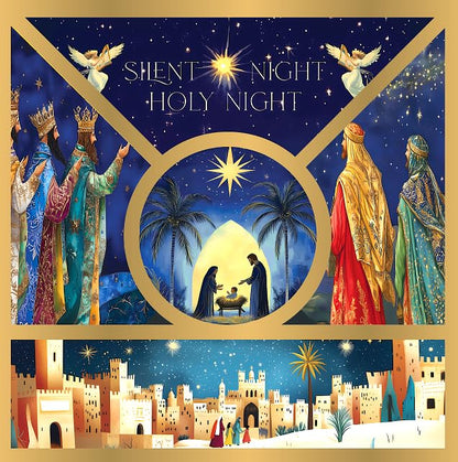 Pack of 16 Charity Christmas Cards 2024 with Envelopes - Religious Luxury Christmas Cards Multipack, Xmas Cards Featuring 4 Unique Nativity Scenes (125 x 125 mm) - Greeting cards for Family & Friends