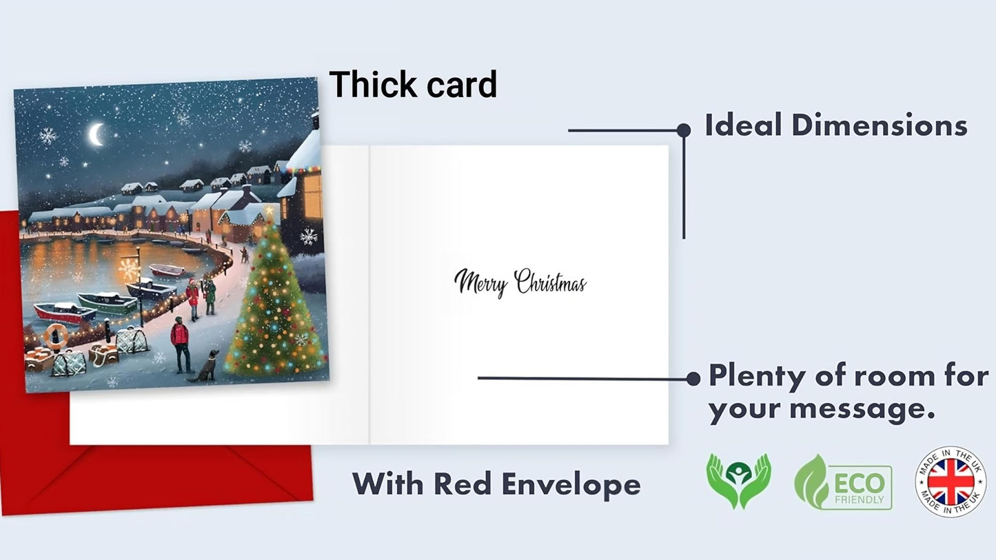 Giftinghouse Charity Christmas Cards 2024 Pack of 24 | Multipack Xmas Cards for Family, Friends with Red envelopes (24 Pack) MADE IN UK