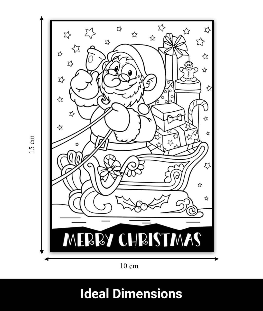Giftinghouse Colouring Christmas Cards Pack of 12/24/48 | Multipack Xmas cards for Family, Friends, Granddaughter and Childrens | Eco-friendly seasonal greeting card for sale. (Colouring santa, 24 cards)
