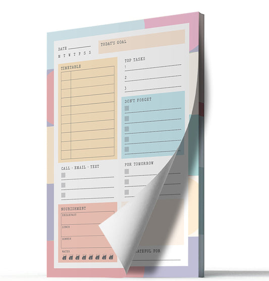 To Do List Pad by Giftinghouse - Daily Planner Notepad With 52 Luxury Tear Off Sheets - Desk Organiser, Productivity and Meal Planner for Work & Office