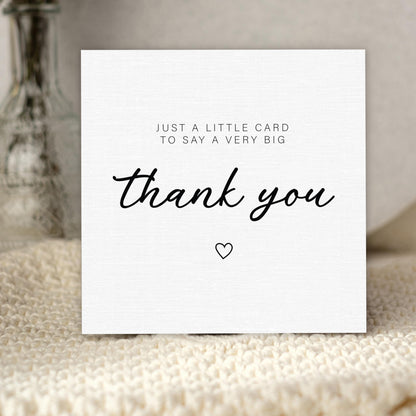 5 Thank You Cards with Embossed Gold Foil Stickers and Kraft Envelopes – A Little Card To Say Big Thank You - Made in the UK