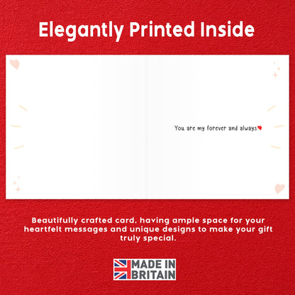 Funny Anniversary Card for Him/Her – You're So Hot and I Like This a Lot – Eco-Friendly 150x150mm – Valentines Card Wife, Husband or Fiancé – Premium 350 GSM – Made in the UK
