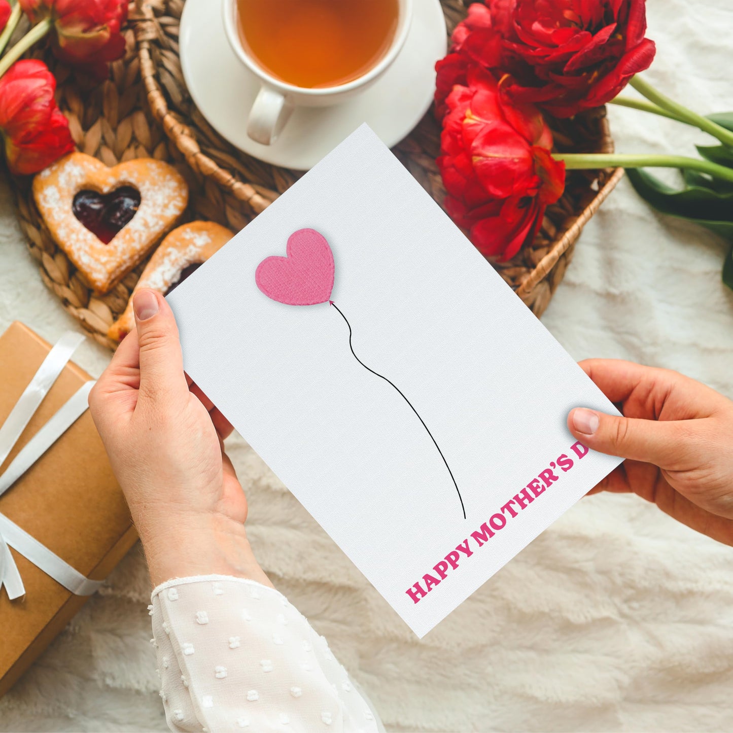 3D Mothers Day Card for Mum | Pink Padded Heart with Embossed Sticker & Pink Envelope | Happy Mother's Day Card from Daughter or Son | 18x13 cm – Eco-Friendly 350 GSM - Made in the UK